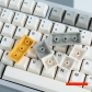 Retro Grey White 104+35 Cherry Profile Keycap Set Cherry MX PBT Dye-subbed for Mechanical Gaming Keyboard